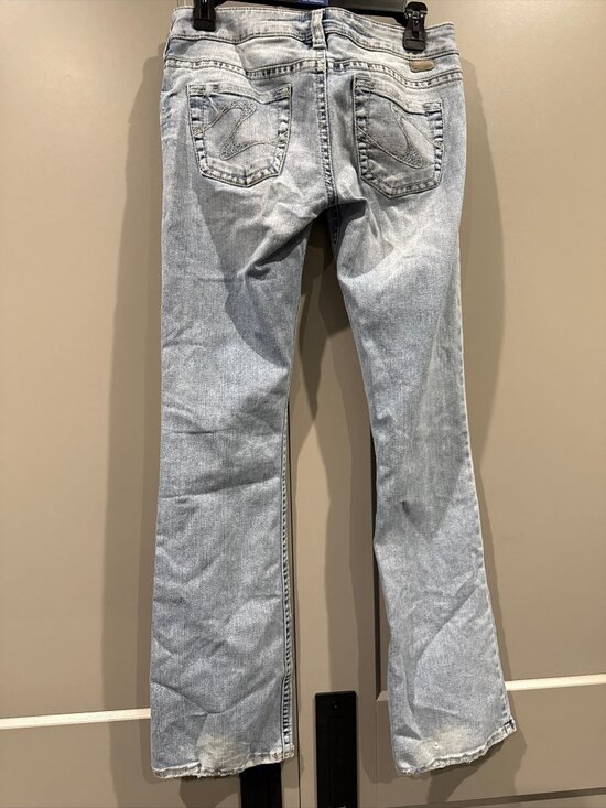 Silver Jeans Co. Tuesday Womens Size W29 Blue Low Rise Denim Jeans Capri 28x33 - Picture 5 of 5